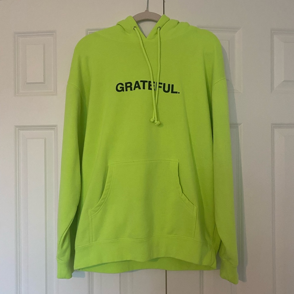 GRATEFUL apparel neon lime hoodie